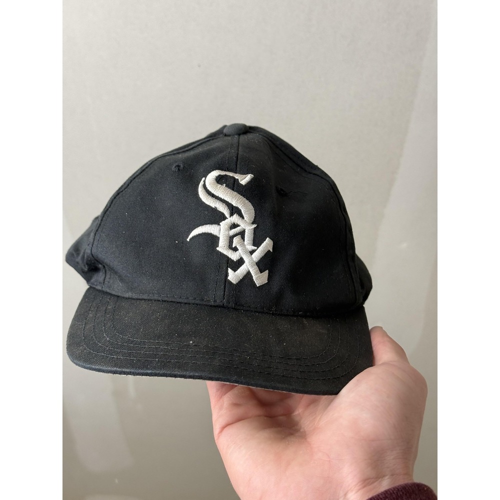 Vintage Chicago White Sox Hat Cap Snap Back Youth‎ Black MLB American Needle